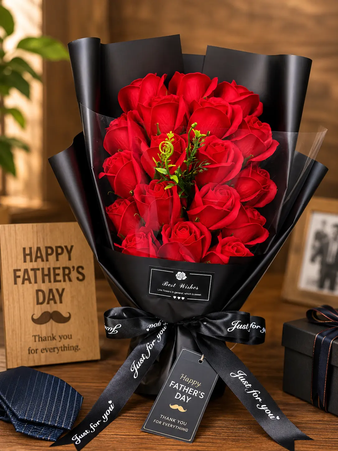 18 Eternal Red Roses Bouquet Long Lasting Flowers Anniversary Valentine's Day Gift，Preserved Roses Forever Roses Eternal Roses Bouquet Home Decor Anniversary Gift Valentine's Day Gift Gift for Her Luxury Gift Long Lasting Flowers