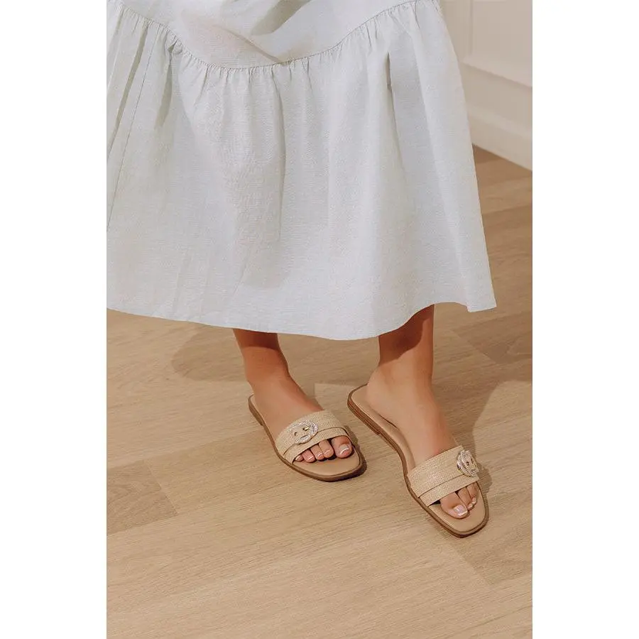 The Mango Raffia Woven Sandal