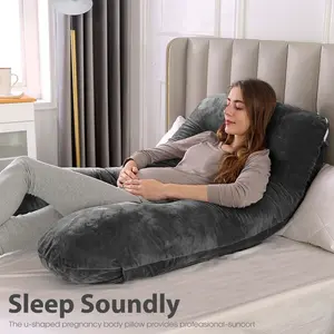 47 in U-Shaped Extra Large Pregnancy & Adult Luxury Full-Body Maternity Sleep Pillow, With A Removable Pillowcase Cover, Ideal For Side Sleepers, Support To A Pregnant Woman'S Back, Hips, Legs, Belly And Abdomen, Ensuring A Comfortable Sleep
