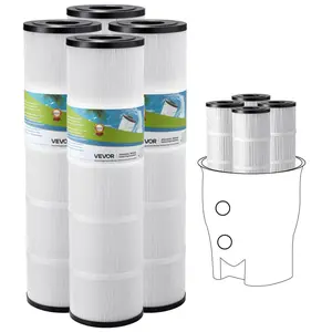 【Summervibes】VEVOR Pool Filter Cartridge, 4x 105 Sq. Ft, Spa Hot Tub Filter Cartridge Replacement, Compatible with Pentair CCP420,  Pleatco PCC80-PAK4l, Secure for Kids & Pet, Easy to Clean