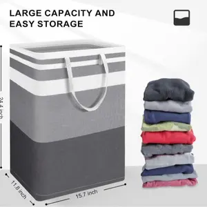 2/3-Pack 75L Waterproof Collapsible Tall Laundry Hamper with Extended Handles Large Capacity Storage for Clothes & Toys in Home & Dorm