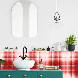 15 Pcs Classic Diamond Checkerboard Tile Sticker, Matte Film, Premium Texture, Home Decoration, Refresh Your Space