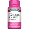 Nature's Truth Hair Skin and Nails Vitamins with Biotin, Collagen - 60 Caplets - Non-GMO & Gluten Free Supplement