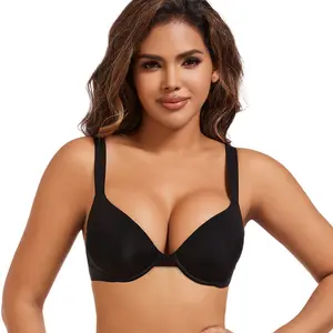 Womens Jelly Bras Wireless Comfortable Soft Push Up Bralettes Seamless Tshirts Bras Deep V Everyday Bras