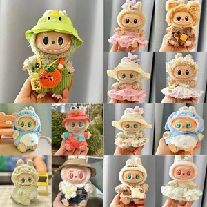 Mini Labubu Doll Clothes – 17cm Kpop Overalls Outfit (Clothes Only)