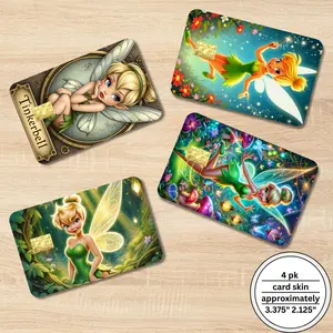 Card Skin | Holographic Tinker Fairy Credit Card Sticker | Cute Fairy Wallet Decor | Fantasy Aesthetic Card Cover | Gift Idea