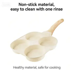 ​​Nonstick 4-Cup Egg Frying Pan without lid :Perfect for Breakfast, Pancakes, Hamburger, and More Cookware Compact Induction household kitchen, Great Holiday Pancake Pan