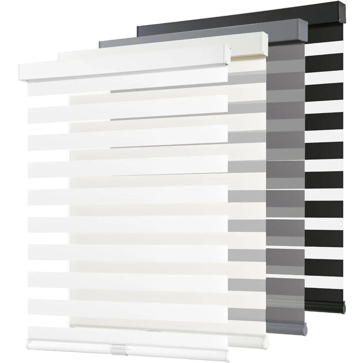 Dual-Layer Light Filtering Roller Blinds for Windows - UV Protection, Eco-Friendly, Durable Aluminum Free-Stop Shades, Privacy Control for Home, Easy to Install (20" W X 72" H, White)