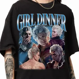 Comfort Colors Vintage 90s Graphic Style Astarion Girl Dinner T-shirt, Astarion Baldurs T-shirt, American Game For Kid Tee For Man and Woman Unisex Shirt