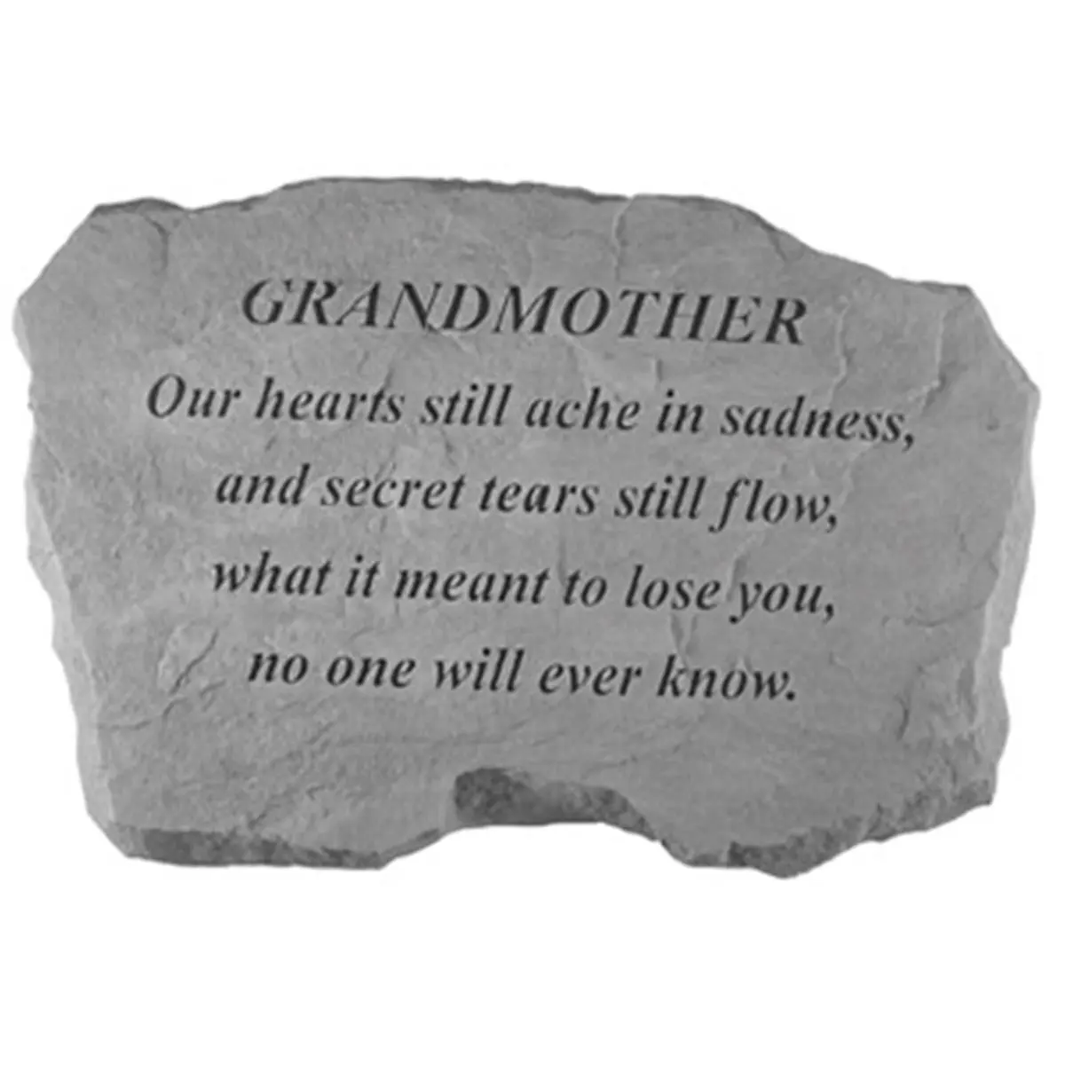 212 MAIN Garden Stone Outdoor Memorial Plaque - Weatherproof Family Tribute, "Grandmother-Our Hearts Still Ache In Sadness" by Kay Berry Inc., Wall Mount, 16x10.5x1.5in