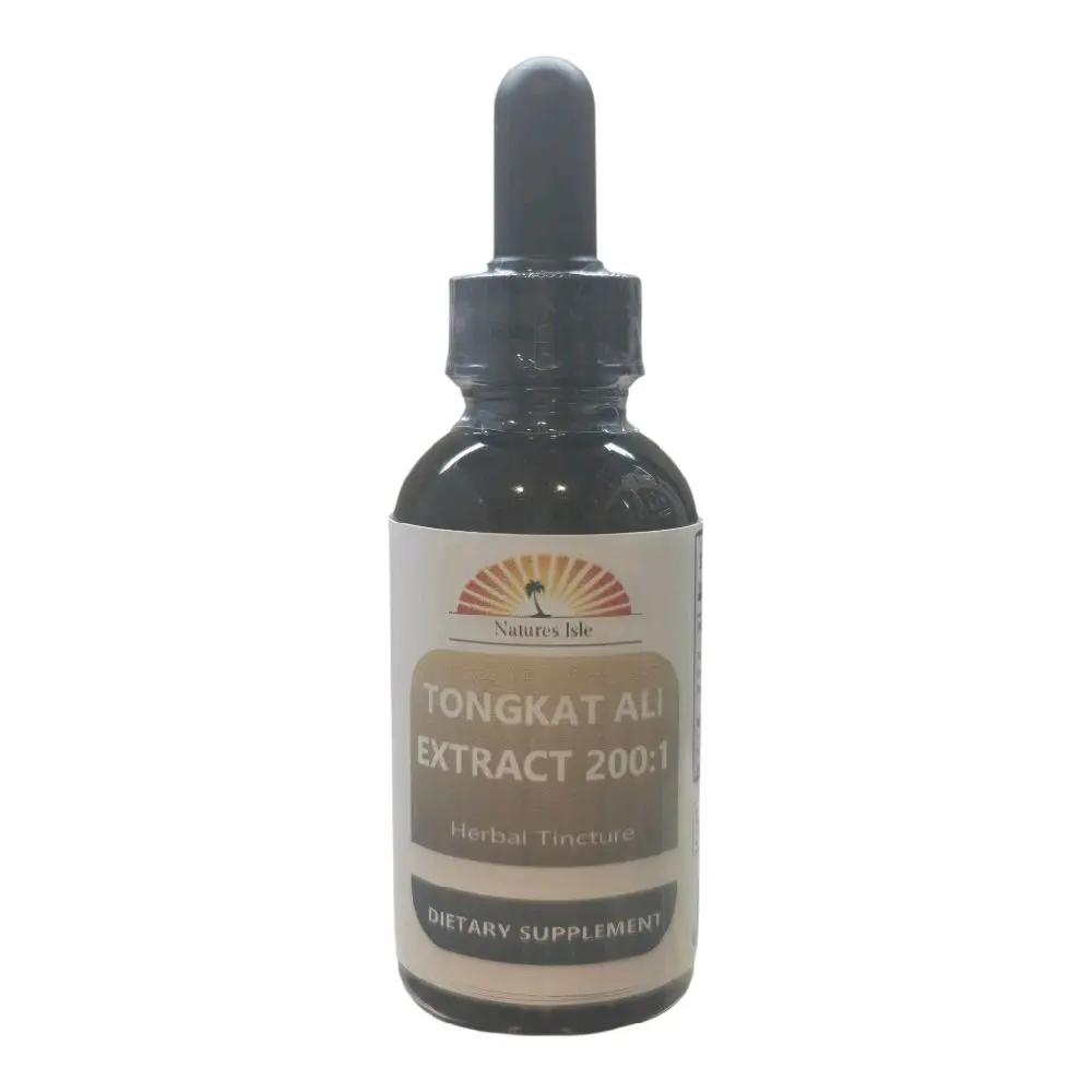 Natures Isle Longjac Tongkat Ali Tincture - Extract 200:1 Herbal Supplements Natural Health Supplement
