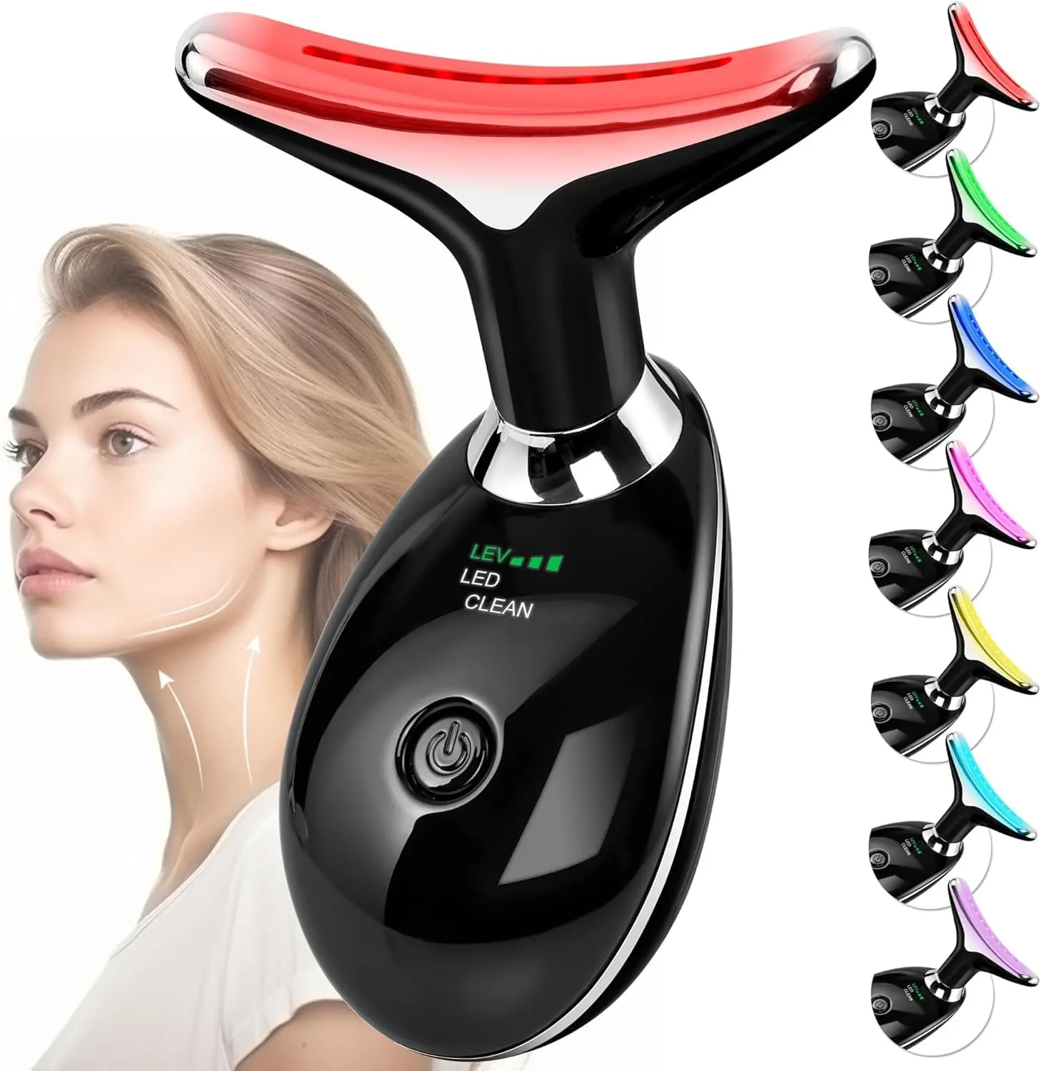 Radiance Roller – Germanium Stone Facial Massage Tool Gift Mum derma roller men ice roller face Black