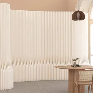 Foldable room divider screen crafted from kraft paper, offering versatile placement for offices, living rooms, and beauty salons