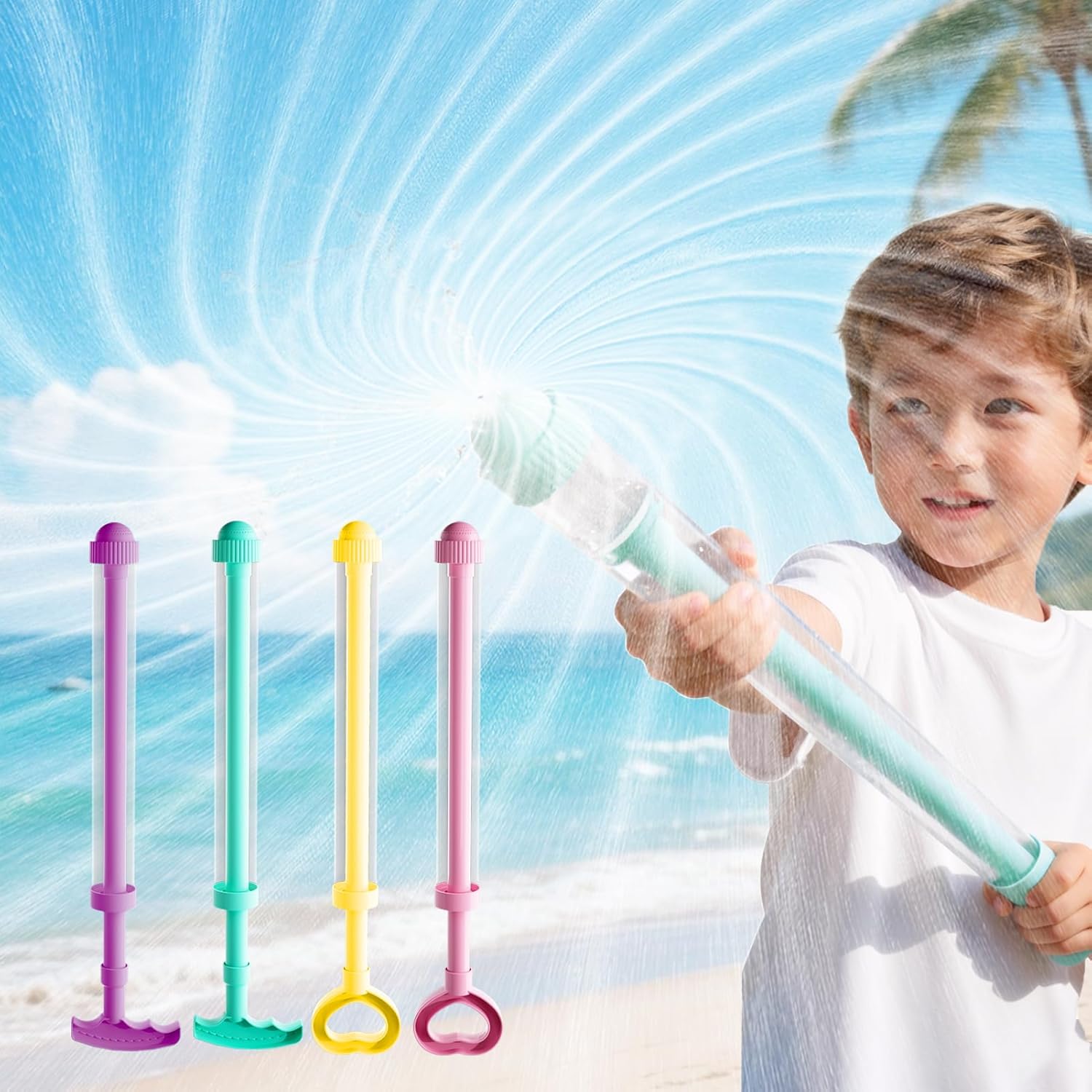 1/2-Pack Firework-Shaped Water Guns — The Ultimate Birthday Gift for Boys and Girls,a Must-Have for Pool Parties,and Perfect for Photos!