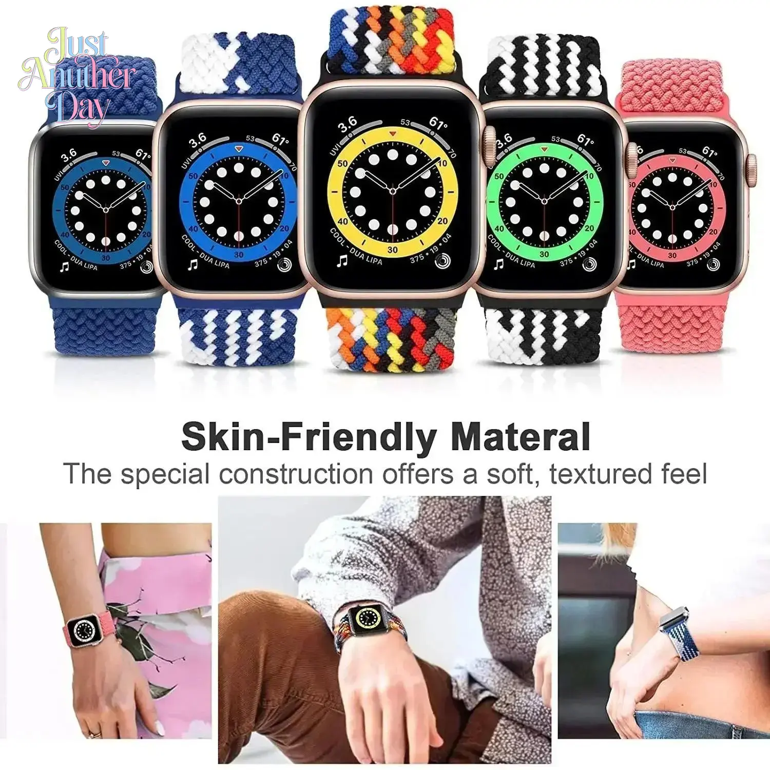 Braided Elastic Apple Watch Band – Stretch Strap (38–49mm, Series & Ultra) Braided Elastic Apple Watch Band – Stretch Strap (38–49mm, Series & Ultra)