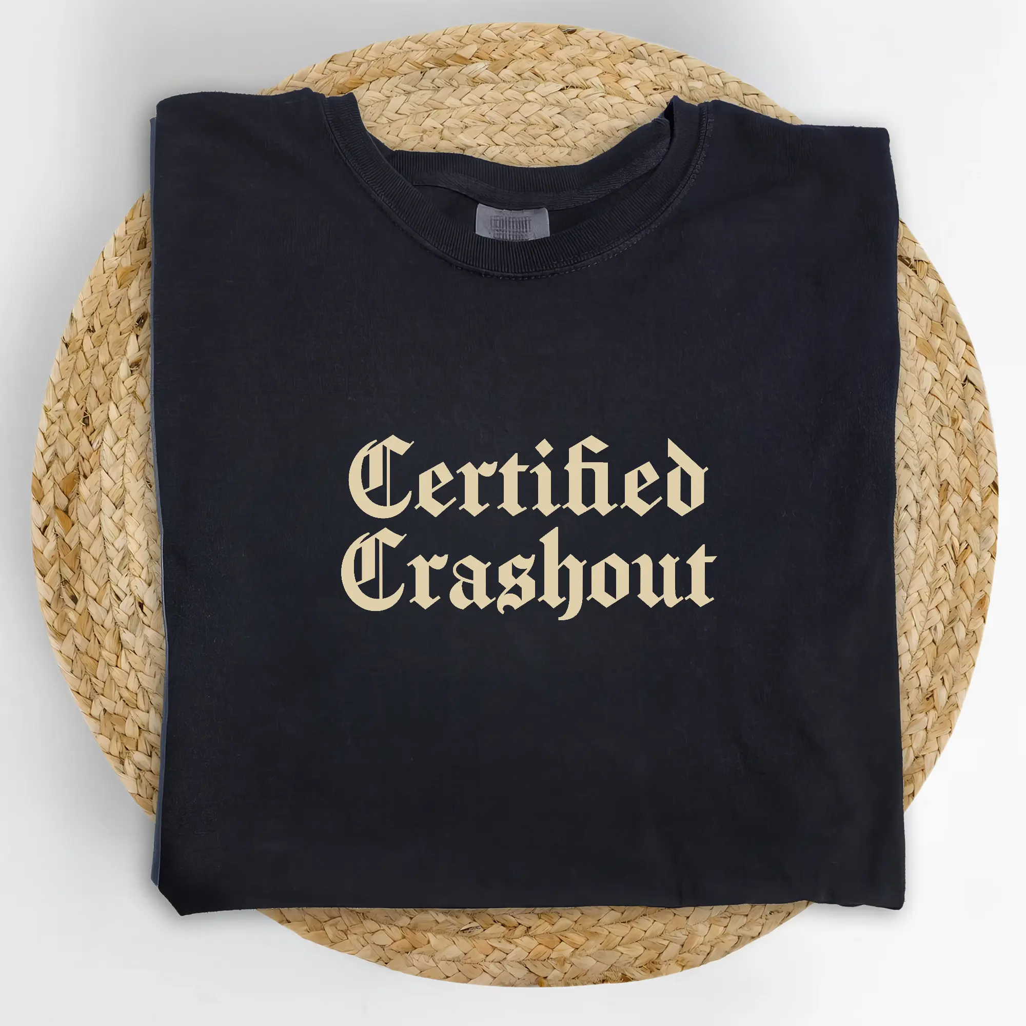 MAPTEES Vintage Certified Crashout Comfort Colors Shirt, Rebellious Attitude Graphic Tee, Hip Hop Culture T-shirt, Bold Statement Outfits