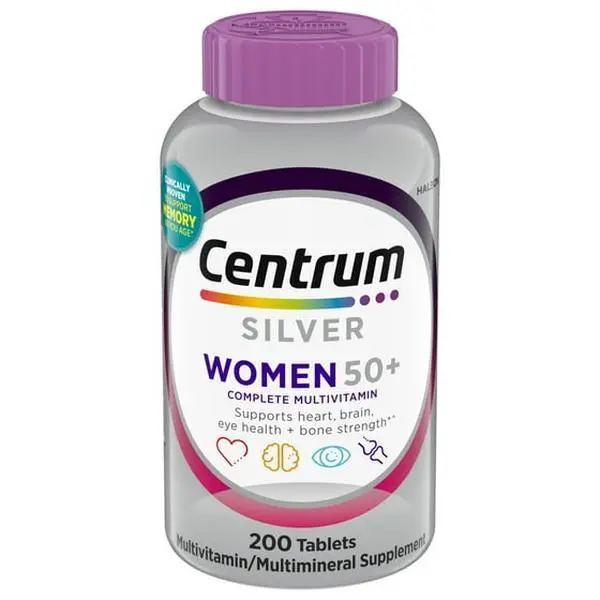 Centrum Silver Womens 50 Plus Multivitamin With Vitamin B, C, D3 & E, 200 Count