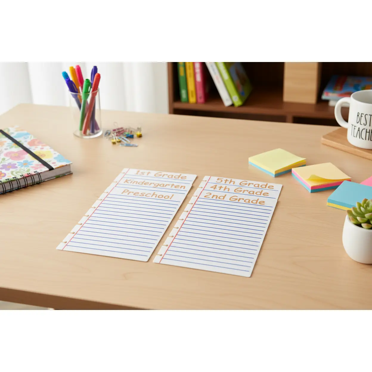 Grade Level 3D Printed Discbound Notebook, A5 Refillable School Notebook, Back to School Gift