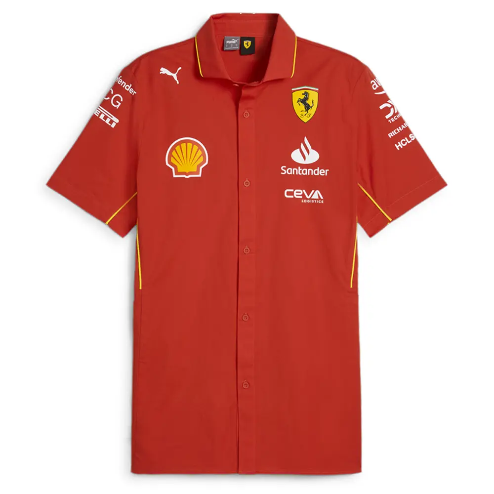 PUMA Mens Scuderia Ferrari Team Short Sleeve Shirt Casual Casual - Red