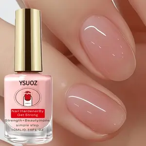 Natural Pink Nail Hardener - 10ML, Nail Strengthening Agent, Naturally Transparent Pink, Long-lasting Shine, Enhances Nail Hardness, Smooth Application, Creates Shiny and Healthy Nails, Nail Care Product, Suitable for Hands and Feet