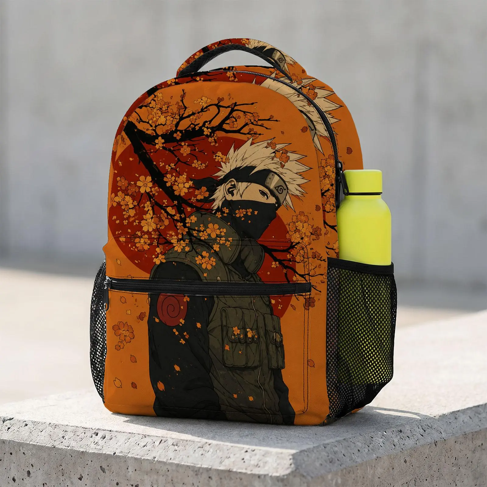 Naruto Cute Cartoon School Backpack for Teen Boys | Aesthetic Print Bookbag for Kids & Students | Large Capacity Casual Daypack