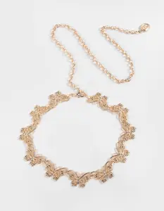 Dainty Butterfly Chain Belt, Gold