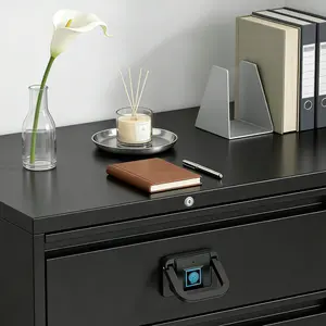 No Drill Smart Fingerprint Drawer Lock, Keyless Entry Cabinet Lock, USB Rechargeable, Easy Install for Home Office RV