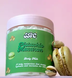 SBC Pistachio Macaron Body Milk - 1st Body Moisturizer for Hydration & Nourishment - Scented Fragrance for Skin Care