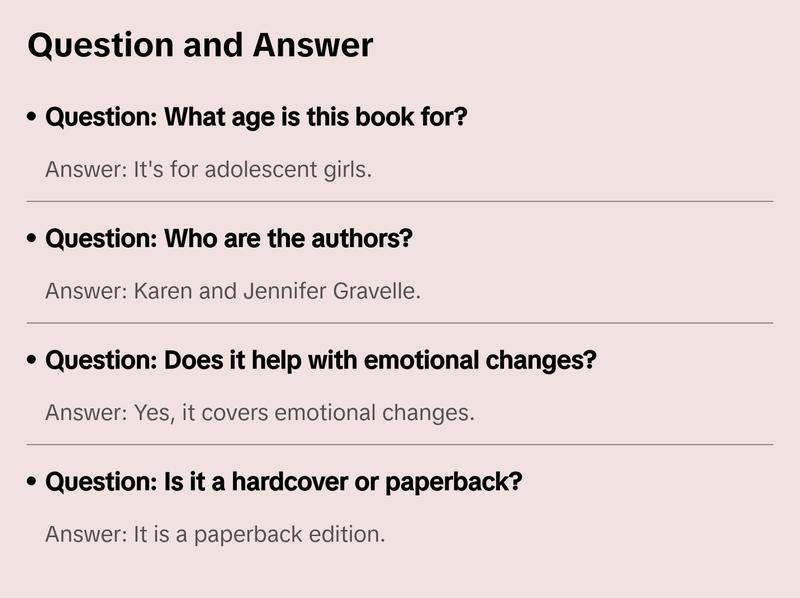 The Period Book // A Girl's Guide to Growing Up