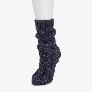 Women's Soft Knit Yarn Sweater Socks - Luxe Cabled, Cute Wrap Socks for Cozy Wear (Fits Most US Shoe Sizes)
