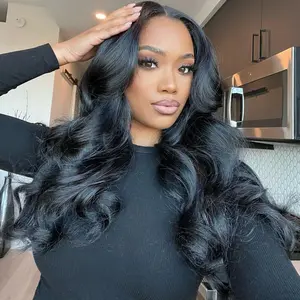 Bling Hair Easy To Wear 6x4 Glueless Wigs Pre Cut Lace Body Wave 5x5 Lace Closure Wigs Human Hair For Women Pre Plucked 180% Density