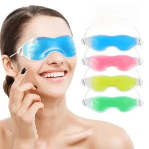 HomeDailyEss 2 pairs of gel eye cold compress masks, relieving dark circles and fatigue. They can be reused. The cold and hot dual-effect eye patch comes with an adjustable tightening strap.