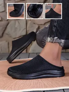 Men's New Fashion Flat Espadrille Shoes, Breathable Textile Upper, Round Toe, Casual Style, Comfortable Slip-On, Slip On Mules, Summer Wear