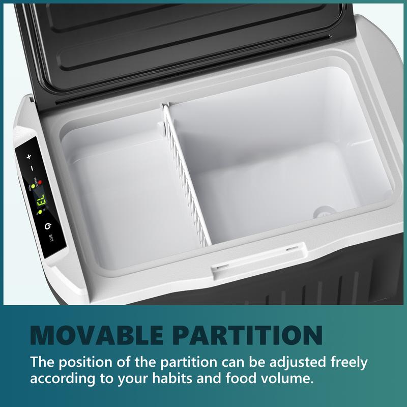 EUHOMY 12 Volt Refrigerator, 12V Car Fridge 22QT(21L) Portable Freezer(-4℉~68℉), Compressor Electric Cooler with 12/24V DC & 110-240V AC, Compressor Electric Cooler for Camping, Travel, Truck- Supports Multiple Models for Versatile Compatibility