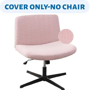 Waterproof Elastic Criss-Cross Chair Cover, NEW Armless Chair Cover Office Desk Chair Cover, Machine Washable Office Desk Seat Cover (Gray T-Type)
