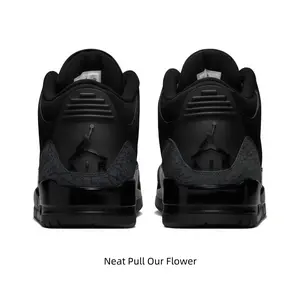 All-Black Retro Mid-Top Sneakers – Sleek Streetwear Style with Textured Details