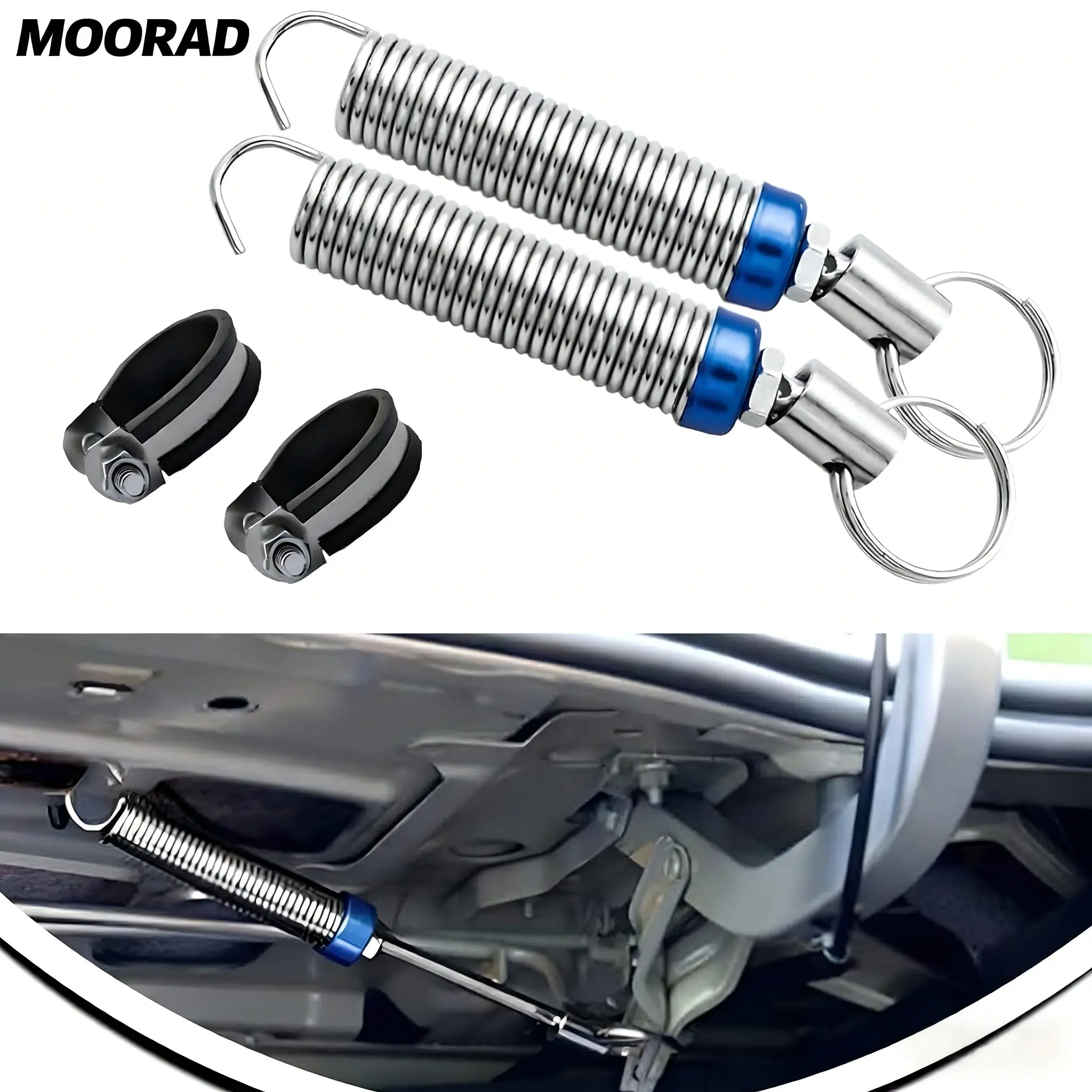 【2PCS 】Car Trunk Lifting Springs 5.9"-9.44" Adjustable High Carbon Steel Automatic Boot Spring Support for Most Vehicles Silver Automotive Universal Car Accessories