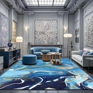 Abstract Marble Pattern Floor Mat, 1 Count Non-slip Washable Floor Carpet, Decorative Area Rug for Home Living Room Bedroom Hotel Dormitory, Home  Utensils