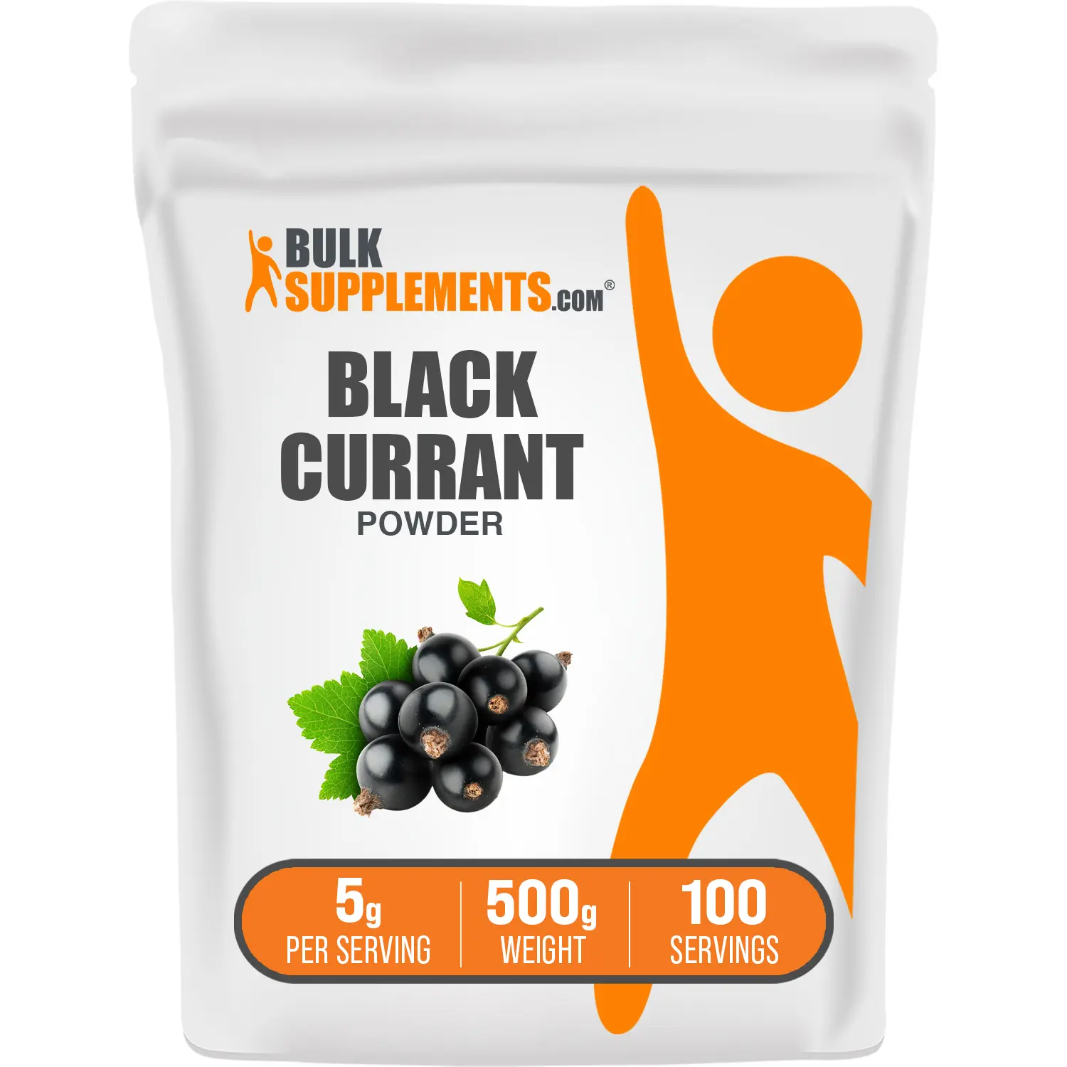 BulkSupplements Blackcurrant Powder - Natural C-Vitamin Antioxidants Dietary Supplement, Vitamin for Eye Health, Anti-Inflammatory, Immune Support - 500g, 5g per Serving