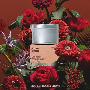 Low-Temp Body Oil Candle by Slo-Brew Botanical, essential oil, moisturizing Body Care Comfort Cosmetic Moisturizer Moisture Hydrating