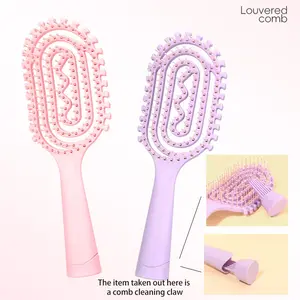 Curl Weave Brush Set, Hollow Comb, Wet & Dry Massage Comb, Unisex Breathable Comb, Portable Styling Wide-Tooth Comb, Volumizing Brush