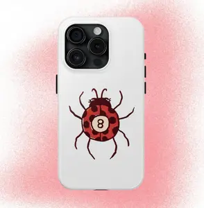 8 Ball Ladybug Phone Case Y2K Vintage Cute Bug Grunge Gothic Cool Girl Gift MagSafe Case Phone - Case iP 16 15 14 13 12 11 X