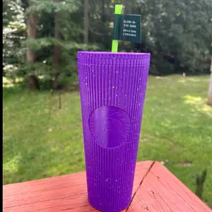Starbucks Halloween Glow In The Dark Purple Splatter 24 Oz Venti Tumbler