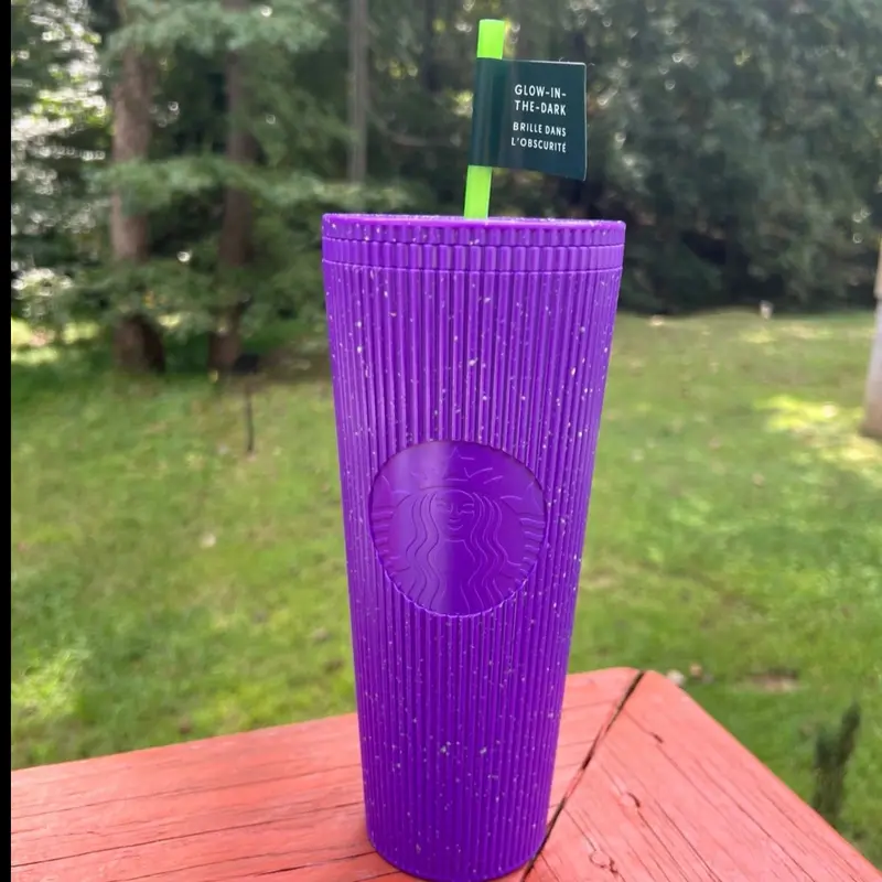 Starbucks Halloween Glow In The Dark Purple Splatter 24 Oz Venti Tumbler