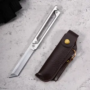 Slim Full Steel Tanto Folding Knife