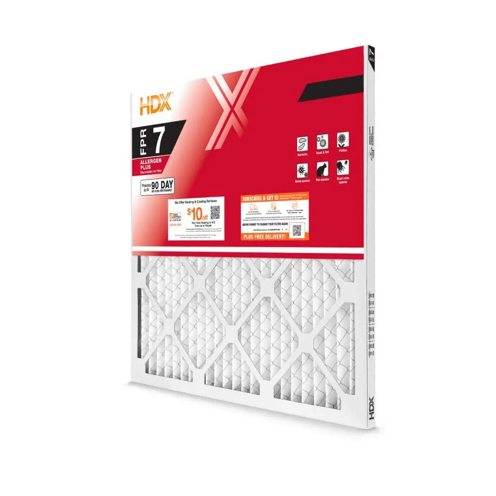 20 in. x 20 in. x 1 in. Allergen Plus Pleated Furnace Air Filter FPR 7, MERV 11