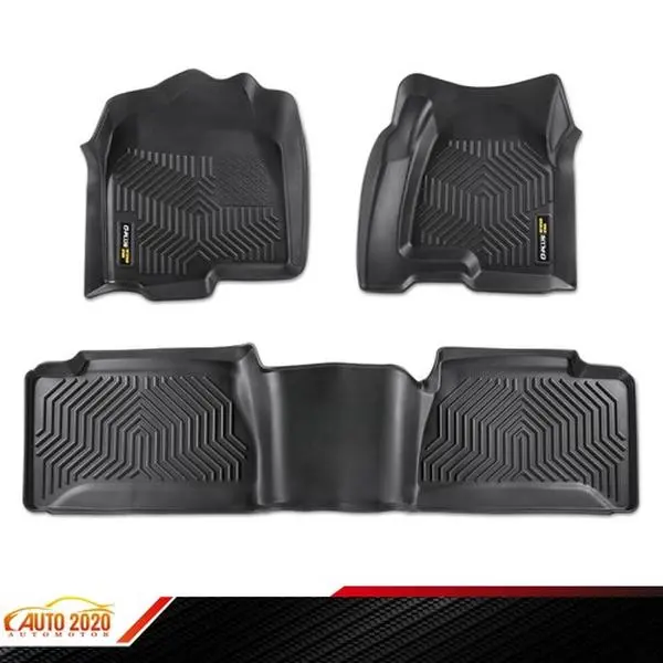 Floor Mats Fit For 1999-07 Chevy Silverado/GMC Sierra Extended Cab Trucks TPE