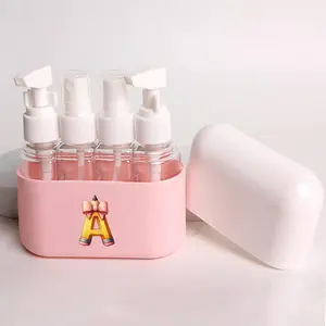 Portable Leak Proof Cosmetic Spray Lotion Bottle, Makeup Container, 1 Count Refillable 4-in-1 Cosmetics Bottling, Dustproof Suitable for Carrying Outside, Makeup