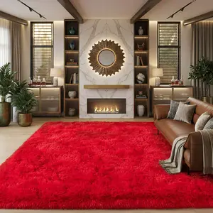 Rugs for Bedroom-Rugs for Living Room, Upgrade Non-Slip, Anti-Fade, Soft-Touch, Soft Fluffy Luxury Shag Area Rug, Shaggy Floor Carpet For Living Room, Bedroom, Home Decor, Room Decor,  Fluffy Rug, Floor Covering
