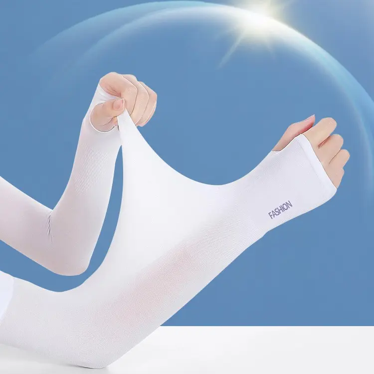 2 Pairs Cooling UPF 50+ UV Sun Protection with Thumbholes for Outdoor Sports & Garden Lightweight Compression Arm Sleeves for Men & Women